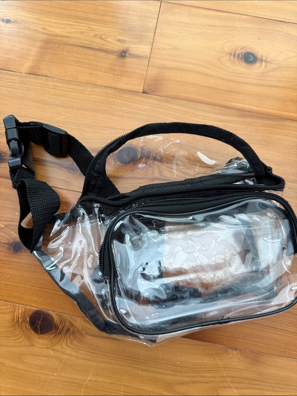 Stadium clear and Black Trim Belt Bag - Transparent game-day